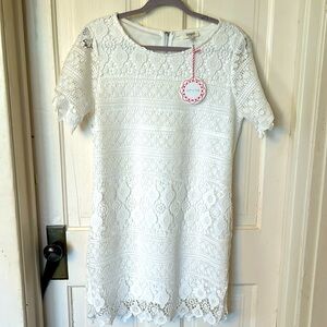 Umgee Off-white Dress with Sleeves - Size M
